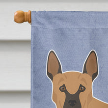 Load image into Gallery viewer, Tan German Shepherd Mastiff Mix Welcome Flag Canvas House Size CK3738CHF