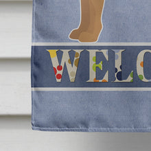 Load image into Gallery viewer, Tan German Shepherd Mastiff Mix Welcome Flag Canvas House Size CK3738CHF