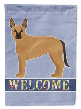 Load image into Gallery viewer, Tan German Shepherd Mastiff Mix Welcome Garden Flag – Decorative Outdoor Yard Flag CK3738GF