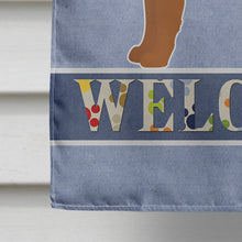 Load image into Gallery viewer, Black German Shepherd Mastiff Mix Welcome Flag Canvas House Size CK3739CHF