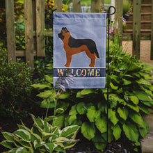Load image into Gallery viewer, Black German Shepherd Mastiff Mix Welcome Garden Flag – Decorative Outdoor Yard Flag CK3739GF