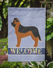 Load image into Gallery viewer, Black German Shepherd Mastiff Mix Welcome Garden Flag – Decorative Outdoor Yard Flag CK3739GF