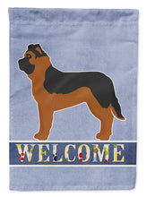 Load image into Gallery viewer, Black German Shepherd Mastiff Mix Welcome Garden Flag – Decorative Outdoor Yard Flag CK3739GF