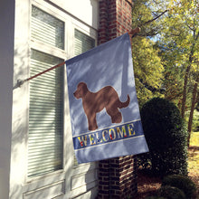 Load image into Gallery viewer, Brown Goldendoodle Welcome Flag Canvas House Size CK3744CHF