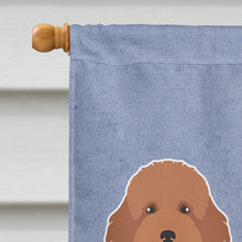Load image into Gallery viewer, Tan Goldendoodle Welcome Flag Canvas House Size CK3745CHF