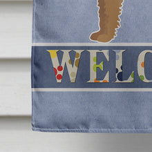 Load image into Gallery viewer, Tan Labradoodle Welcome Flag Canvas House Size CK3752CHF