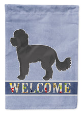 Load image into Gallery viewer, Black Maltipoo Welcome Flag Canvas House Size CK3761CHF