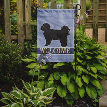 Load image into Gallery viewer, Black Pekeapoo Welcome Garden Flag - Outdoor Decorative Yard Flag CK3764GF