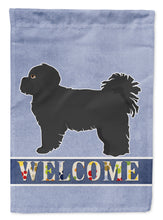 Load image into Gallery viewer, Black Pekeapoo Welcome Garden Flag - Outdoor Decorative Yard Flag CK3764GF