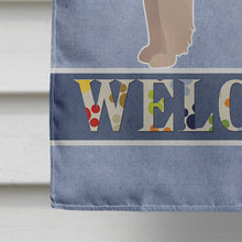Load image into Gallery viewer, Tan Pomchi Welcome Flag Canvas House Size CK3766CHF