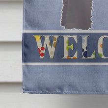 Load image into Gallery viewer, Grey Schnoodle Welcome Flag Canvas House Size CK3771CHF