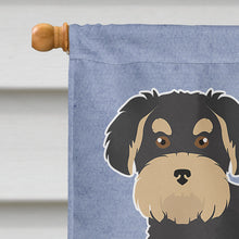 Load image into Gallery viewer, Schnoodle Welcome Flag Canvas House Size CK3772CHF
