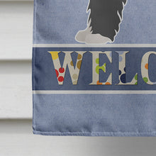 Load image into Gallery viewer, Black Sheepadoodle Welcome Flag Canvas House Size CK3774CHF