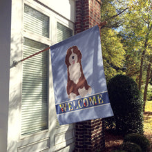 Load image into Gallery viewer, Bernedoodle #2 Welcome Flag Canvas House Size CK3792CHF