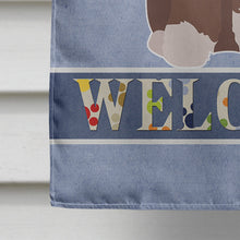 Load image into Gallery viewer, Bernedoodle #2 Welcome Flag Canvas House Size CK3792CHF