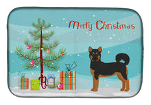 Load image into Gallery viewer, Akita Shepherd Black and Tan Christmas Tree Dish Drying Mat – Absorbent, Artistic Kitchen Essentials CK3798DDM