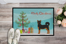 Load image into Gallery viewer, Akita Shepherd Black and Tan Christmas Tree Doormat - 24x36 Decorative Floor Mat – Indoor/Outdoor Rug with Artistic Flair CK3798JMAT