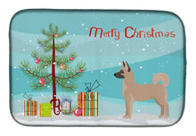Load image into Gallery viewer, Akita Shepherd Christmas Tree Dish Drying Mat – Absorbent, Artistic Kitchen Essentials CK3799DDM
