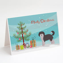 Load image into Gallery viewer, Aussiedoodle #1 Christmas Tree Greeting Cards -  Blank Note Cards – 8-Pack of Artist-Designed Cards with Envelopes