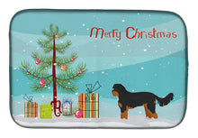 Load image into Gallery viewer, Black and Tan Cavapoo Christmas Tree Dish Drying Mat – Absorbent, Artistic Kitchen Essentials CK3811DDM