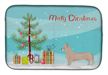 Load image into Gallery viewer, Tan Chiweenie Christmas Tree Dish Drying Mat – Absorbent, Artistic Kitchen Essentials CK3815DDM