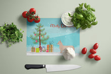 Load image into Gallery viewer, Tan Chiweenie Christmas Tree Glass Cutting Boards – Durable, Decorative Kitchen Art Large CK3815LCB