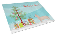 Load image into Gallery viewer, Tan Chiweenie Christmas Tree Glass Cutting Boards – Durable, Decorative Kitchen Art Large CK3815LCB