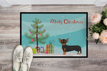 Load image into Gallery viewer, Black and Tan Chiweenie Christmas Tree Doormat - 24x36 Decorative Floor Mat – Indoor/Outdoor Rug with Artistic Flair CK3816JMAT