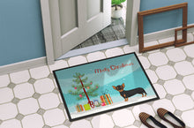 Load image into Gallery viewer, Black and Tan Chiweenie Christmas Tree Doormat - 24x36 Decorative Floor Mat – Indoor/Outdoor Rug with Artistic Flair CK3816JMAT
