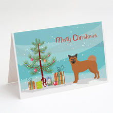 Load image into Gallery viewer, Chow Shepherd Christmas Tree Greeting Cards -  Blank Note Cards – 8-Pack of Artist-Designed Cards with Envelopes