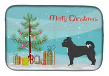Load image into Gallery viewer, Black Chug Christmas Tree Dish Drying Mat – Absorbent, Artistic Kitchen Essentials CK3820DDM