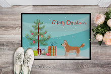 Load image into Gallery viewer, Corgi Husky Mix Christmas Tree Doormat - 24x36 Decorative Floor Mat – Indoor/Outdoor Rug with Artistic Flair CK3824JMAT