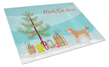 Load image into Gallery viewer, Corgi Husky Mix Christmas Tree Glass Cutting Boards – Durable, Decorative Kitchen Art Large CK3824LCB