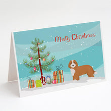 Load image into Gallery viewer, Doxiepoo #2 Christmas Tree Greeting Cards -  Blank Note Cards – 8-Pack of Artist-Designed Cards with Envelopes