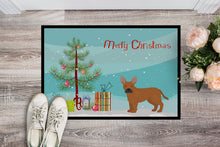 Load image into Gallery viewer, Tan French Bulldog Pit Bull Mix Christmas Tree Doormat - 24x36 Decorative Floor Mat – Indoor/Outdoor Rug with Artistic Flair CK3828JMAT