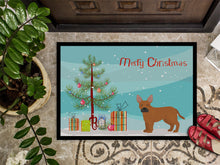 Load image into Gallery viewer, Tan French Bulldog Pit Bull Mix Christmas Tree Doormat - 24x36 Decorative Floor Mat – Indoor/Outdoor Rug with Artistic Flair CK3828JMAT