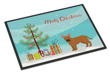 Load image into Gallery viewer, Tan French Bulldog Pit Bull Mix Christmas Tree Doormat - 24x36 Decorative Floor Mat – Indoor/Outdoor Rug with Artistic Flair CK3828JMAT