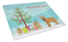 Load image into Gallery viewer, Tan French Bulldog Pit Bull Mix Christmas Tree Glass Cutting Boards – Durable, Decorative Kitchen Art Large CK3828LCB
