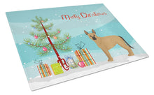 Load image into Gallery viewer, Tan German Shepherd Mastiff Mix Christmas Tree Glass Cutting Boards – Durable, Decorative Kitchen Art Large CK3832LCB