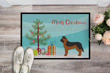 Load image into Gallery viewer, Black German Shepherd Mastiff Mix Christmas Tree Doormat - 24x36 Decorative Floor Mat – Indoor/Outdoor Rug with Artistic Flair CK3833JMAT