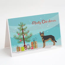 Load image into Gallery viewer, German Sheprador #2 Christmas Tree Greeting Cards -  Blank Note Cards – 8-Pack of Artist-Designed Cards with Envelopes