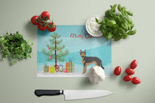 Load image into Gallery viewer, German Sheprador #2 Christmas Tree Glass Cutting Boards – Durable, Decorative Kitchen Art Large CK3835LCB