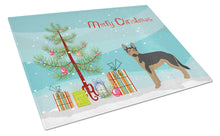 Load image into Gallery viewer, German Sheprador #2 Christmas Tree Glass Cutting Boards – Durable, Decorative Kitchen Art Large CK3835LCB