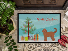 Load image into Gallery viewer, Tan Goldendoodle Christmas Tree Doormat - 24x36 Decorative Floor Mat – Indoor/Outdoor Rug with Artistic Flair CK3839JMAT