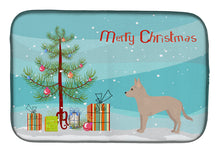Load image into Gallery viewer, Tan Jackhuahua Christmas Tree Dish Drying Mat – Absorbent, Artistic Kitchen Essentials CK3842DDM