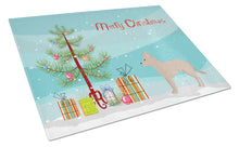 Load image into Gallery viewer, Tan Jackhuahua Christmas Tree Glass Cutting Boards – Durable, Decorative Kitchen Art Large CK3842LCB