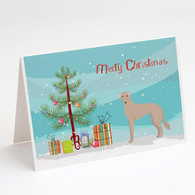 Load image into Gallery viewer, Tan Longdog Christmas Tree Greeting Cards -  Blank Note Cards – 8-Pack of Artist-Designed Cards with Envelopes