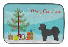 Load image into Gallery viewer, Black Mal-Shi Christmas Tree Dish Drying Mat – Absorbent, Artistic Kitchen Essentials CK3852DDM