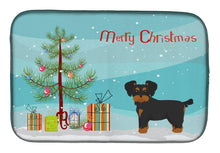 Load image into Gallery viewer, Morkie Christmas Tree Dish Drying Mat – Absorbent, Artistic Kitchen Essentials CK3856DDM