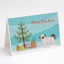 Load image into Gallery viewer, Pekeapoo Christmas Tree Greeting Cards -  Blank Note Cards – 8-Pack of Artist-Designed Cards with Envelopes